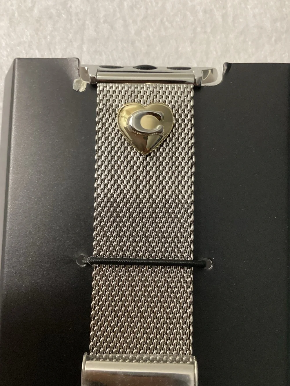 Coach Silver-Tone Stainless Steel Mesh Bracelet for 38/40/41mm Apple Watch